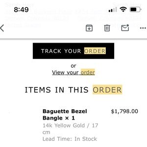 Ring Concierge Baguette Bezel Bangle